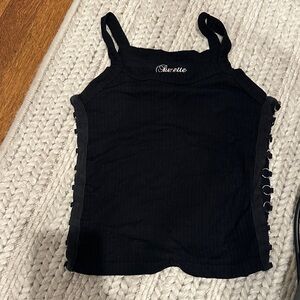Chic Black Tank Top for Kids